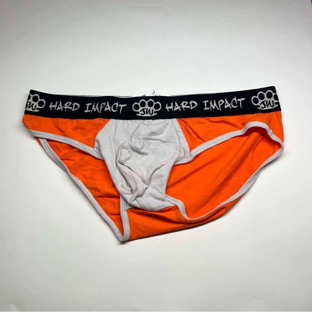 Men's Orange and White Briefs